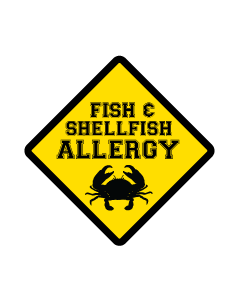 Kids Allergy Name Labels - Shellfish