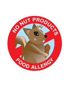 Kids Allergy Clothing Labels - No Nuts
