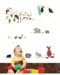 Australian Animals Multi Color Wall Stickers Pack