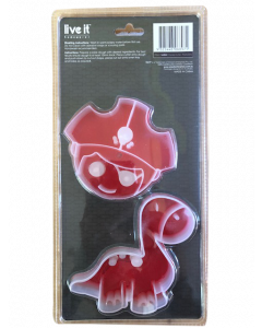 Twin Pack Cookie Cutters Pirate and Dinosaur