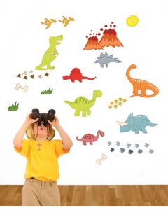 Dinosaurs Little Explorer Multi Coloured Wall Stickers Pack