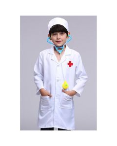 Kids Pretend Play Doctor Costume with Long Sleeves