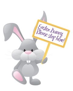 Easter Bunny Please Stop Here Wall Stickers Pack