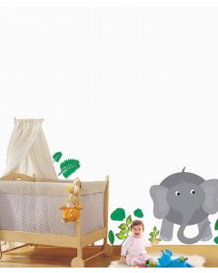 Elephant Multi Coloured Giant Character Wall Sticker Pack