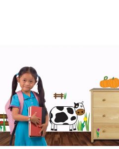 Farm Yard Cow Multi Coloured Giant Character Wall Sticker Pack