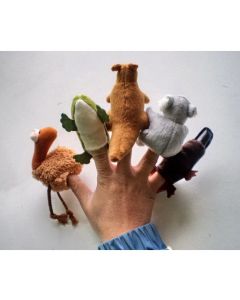 Kids Australian Animal Finger Puppets 5 Piece Set