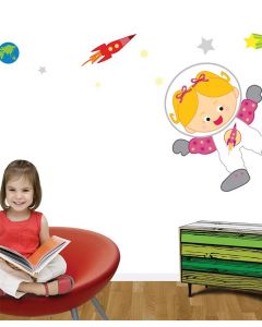 Girl Astronaught Multi Coloured Giant Character Pack