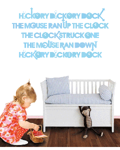 Hickory Dickory Dock Wall Quote Packs