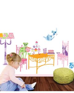 High Tea Party Lolly Pop Multi Coloured Wall Sticker Pack