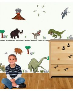 Jurassic X Multi Coloured Wall Stickers Pack