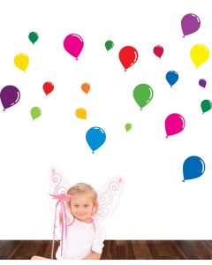 Party Balloons Multi Coloured Wall Stickers Pack