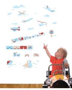 Planes Trains Automobiles Multi Wall Stickers Pack