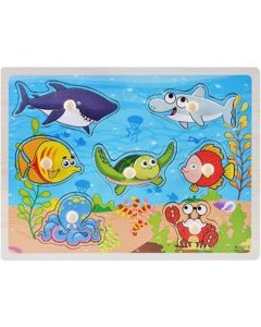 Wooden Under the Sea Jigsaw Peg Puzzle