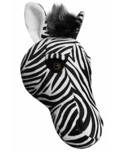 3D Wall Mounted Zebra Head Black White