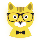 Hipster - Yellow Cat