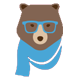 Hipster - Brown Bear