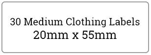 30 medium cloth labels / 2 sheets per pack