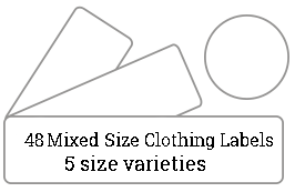 48 Mixed Size Cloth Label / 3 sheets per pack