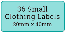 36 small cloth labels / 2 sheets per pack